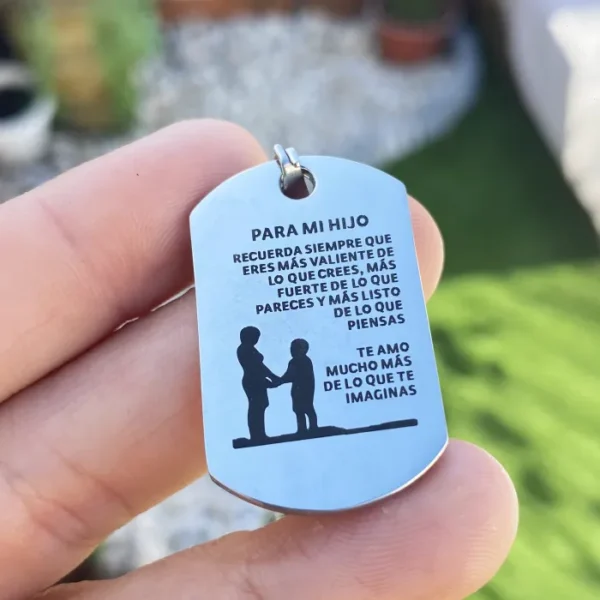 Colgante con dedicatoria (para tu hijo)