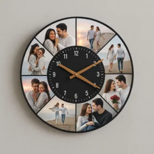 Reloj de pared personalizado con 8 fotos