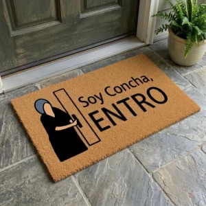 Felpudo Soy Concha, entro en la puerta de casa, coco 60x40, interior y exterior